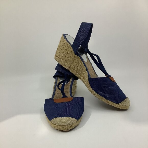 Ralph Lauren Espadrilles Wedge Platform Sandals - Picture 3 of 8